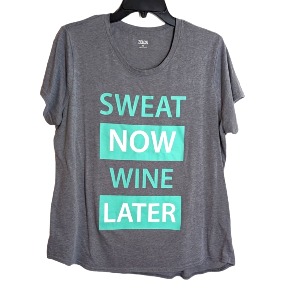 Zelos Size XL Gray Workout T-shirt (M183)‎